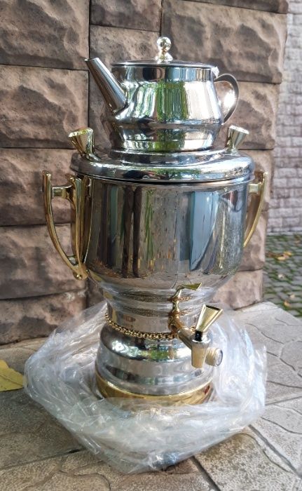 Самовар BEEM 2006 (1,5л+6л, нержавеющая сталь)