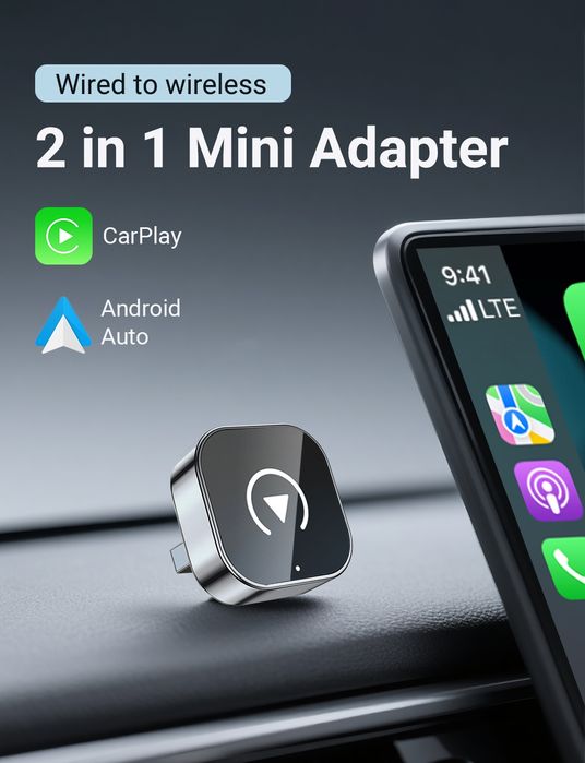 Бездротовий адаптер  Carplay Android auto карплей андроїд авто
