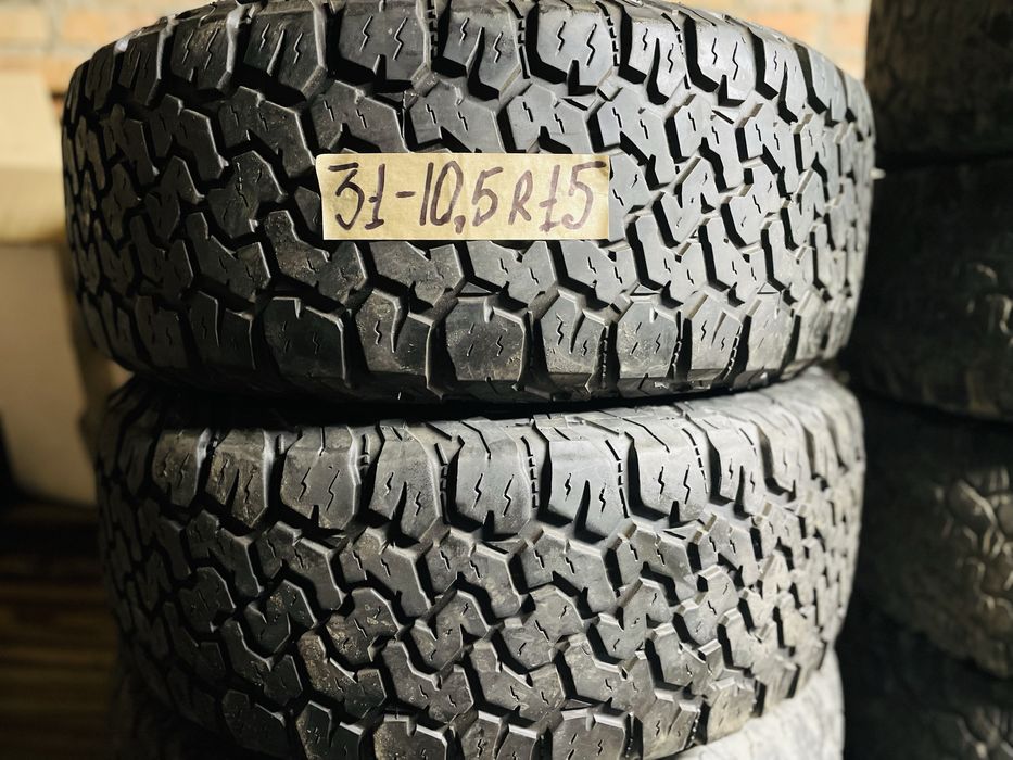 Шини 31-10,5 Р15,265/70,  пари,комплекти,Болото,  всесізон А/Т,