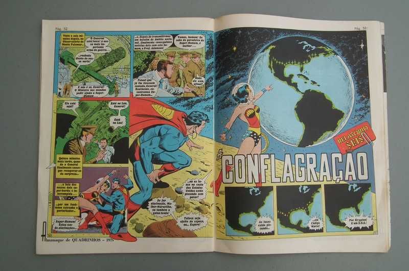Álbum de BD "SUPER-HOMEM VERSUS MULHER-MARAVILHA" (1979). Envio grátis