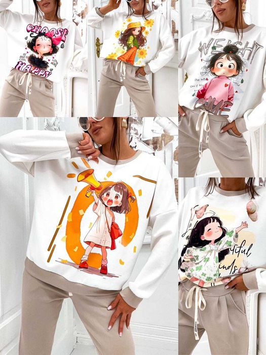 Bluza z nadrukiem kolory