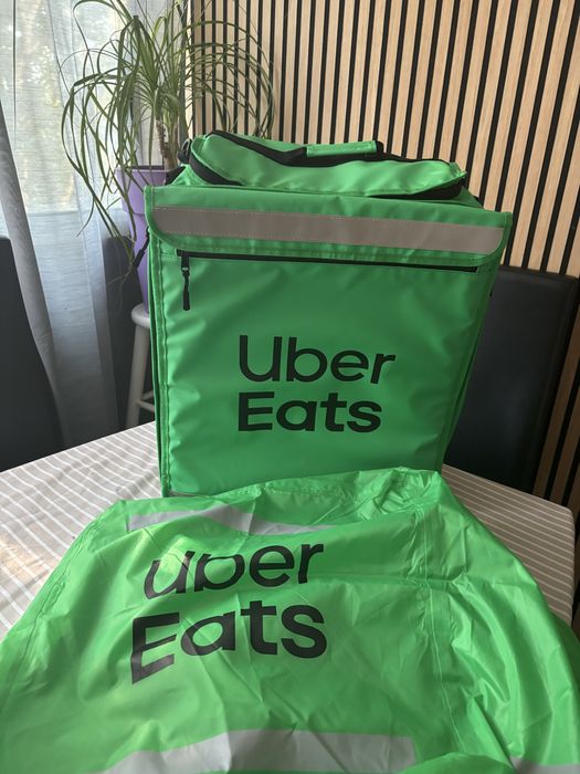 Mochila Térmica Uber Eats + Capa (Nova)