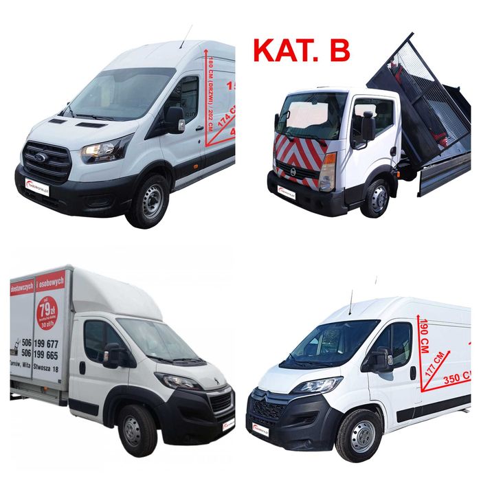 Tani wynajem samochodów dla kurierów, przewoźników