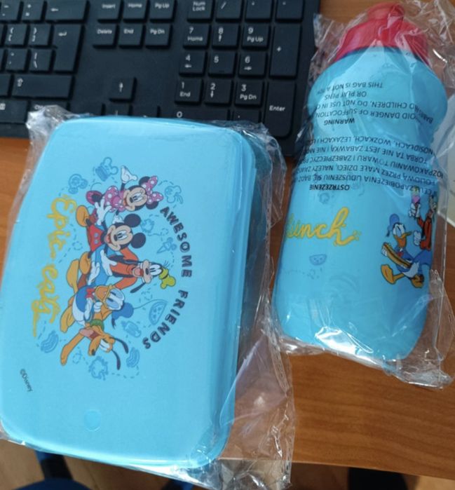 Bidon i śniadaniowka myszka Mickey
