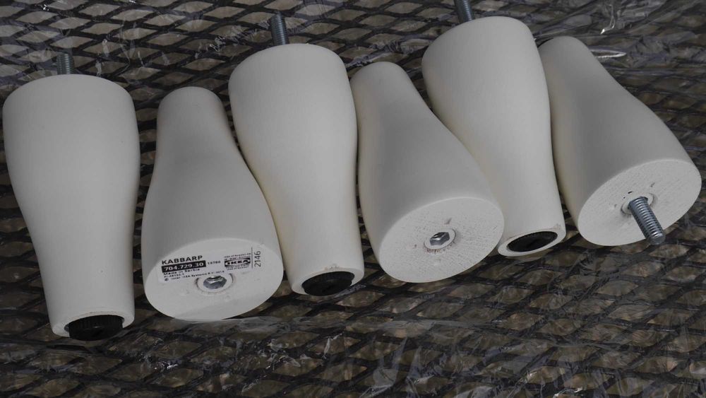 IKEA - pés brancos para móveis / furniture white feet - KABBARP