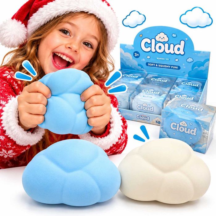 Gniotek Chmurka XXL Crunchy Squishy Antystresowy Sensoryczny dla Dzieci