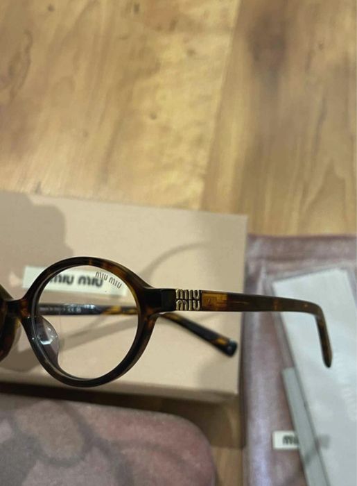 Okulary miu miu damskie zerówki panterka