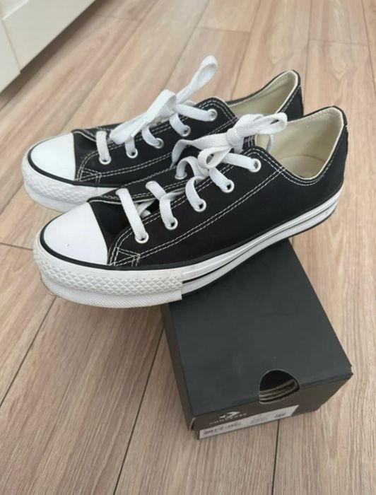 Converse czarne na platfomie