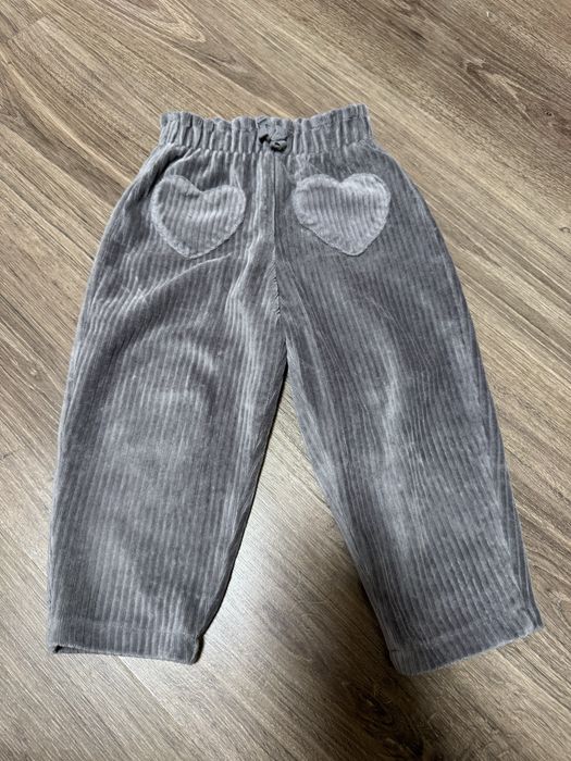 Дитячі вельветові штани сірого кольору ZARA