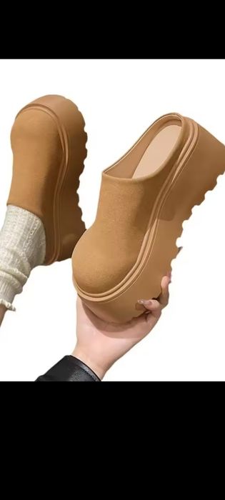 Hit klapki carmel lub czekolada r. 39/40  platforma mule