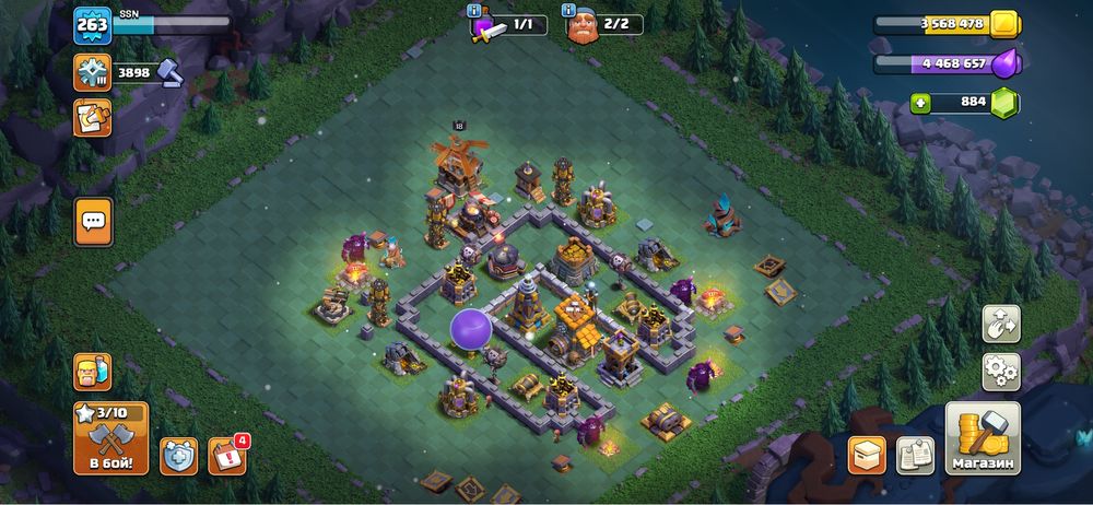 Аккаунт Clash Of Clans 17 TH почти фулл