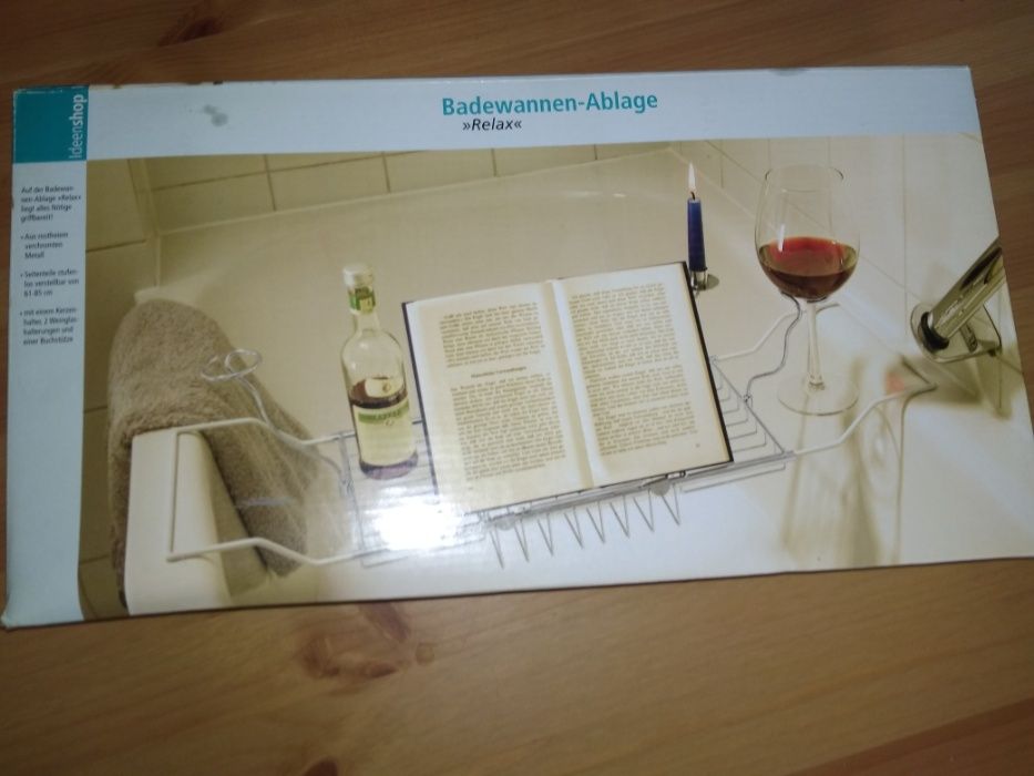 Metalowa półka na wannę