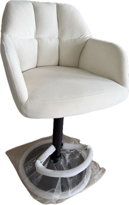 Hoker krzesło regulacja wysokości biały