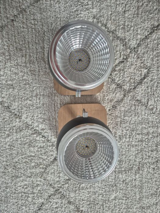 Lampy retro / loft Spot light Ball Wood