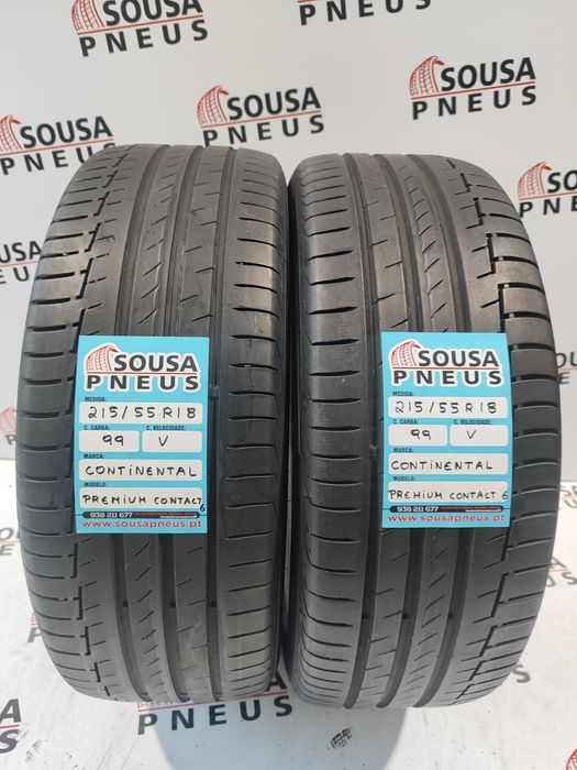 2 pneus semi novos 215-55R18 Continental - Oferta dos Portes