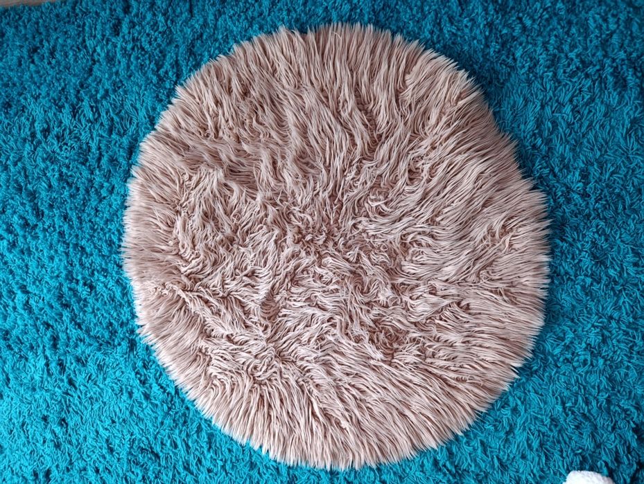 Dywanik okrągły włochacz