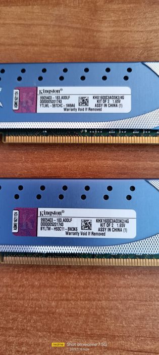 Ram Kingston Hyperx DDR3 2x2gb