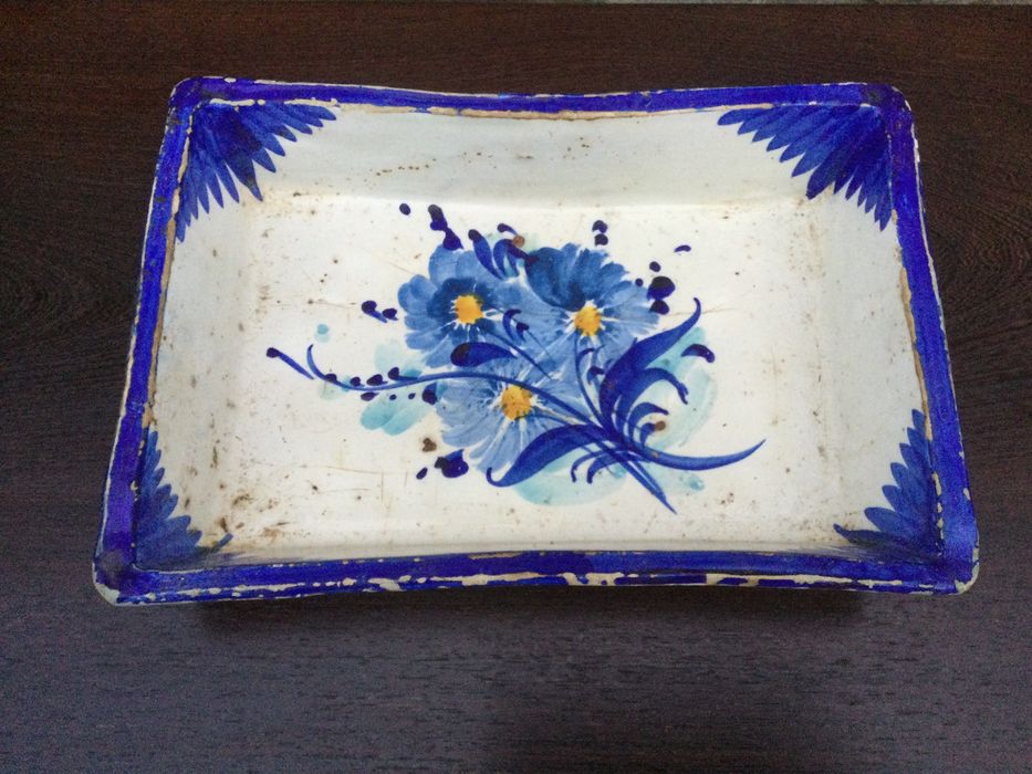 Travessa Faiança Portuguesa séc XVIII Rara 28,5 cm