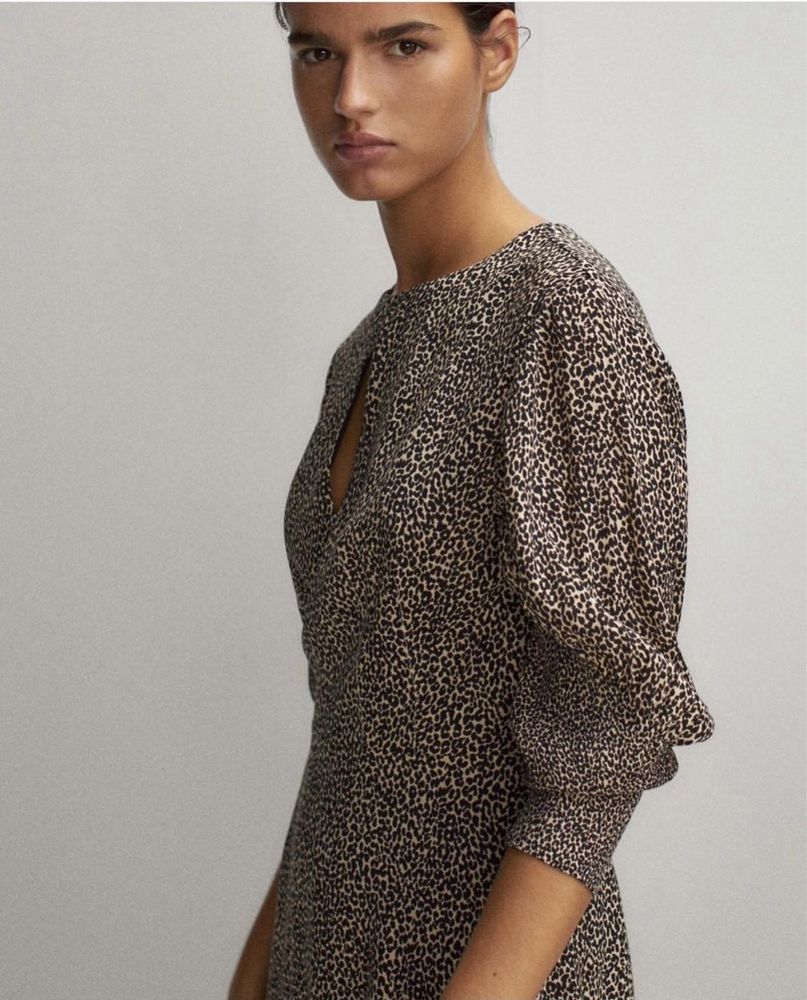 Massimo dutti animal print dress sales