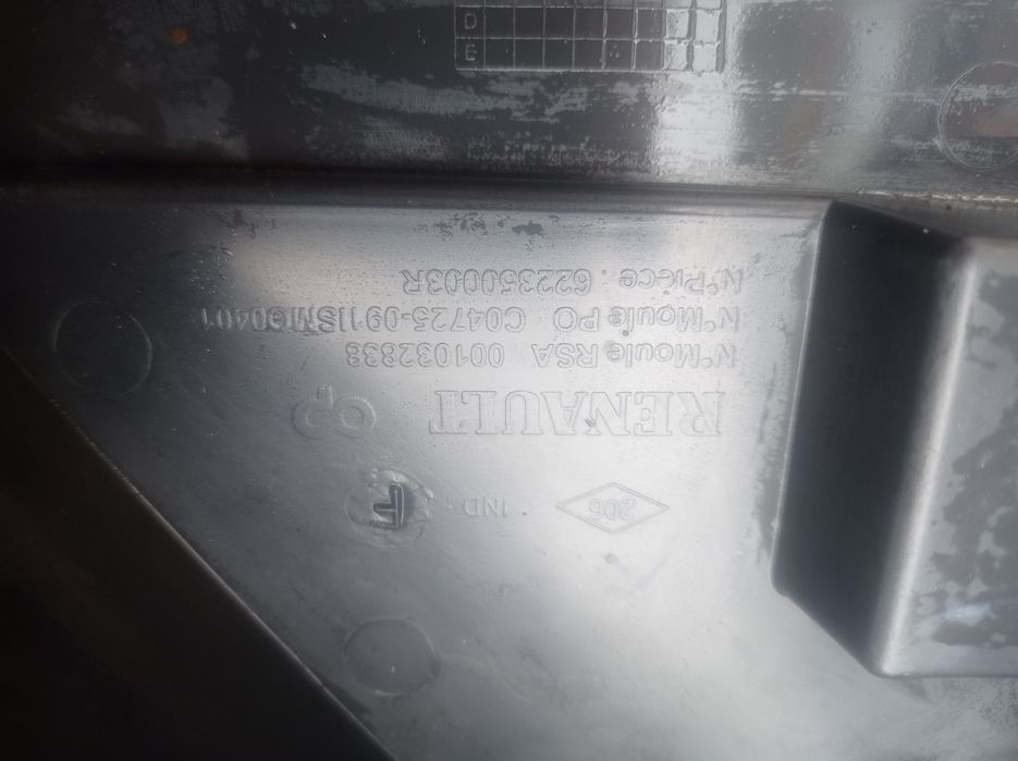 Захист бампера Юбка губа  Renault Scenic 3 08-12р TEB66