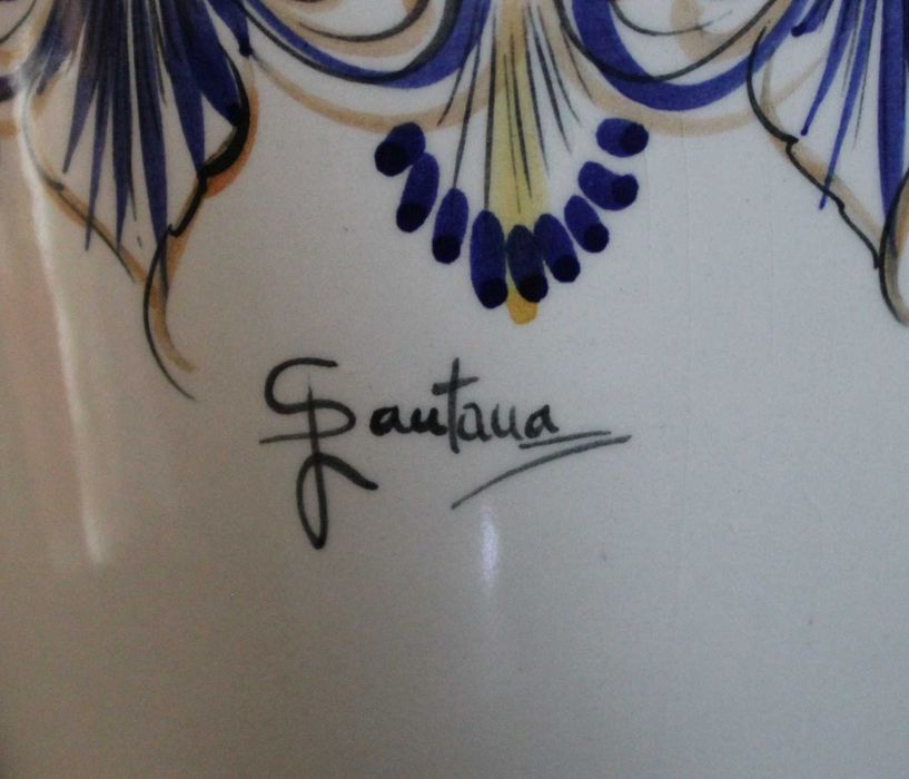 Jarra em faiança com motivo do séc XIX, Santana