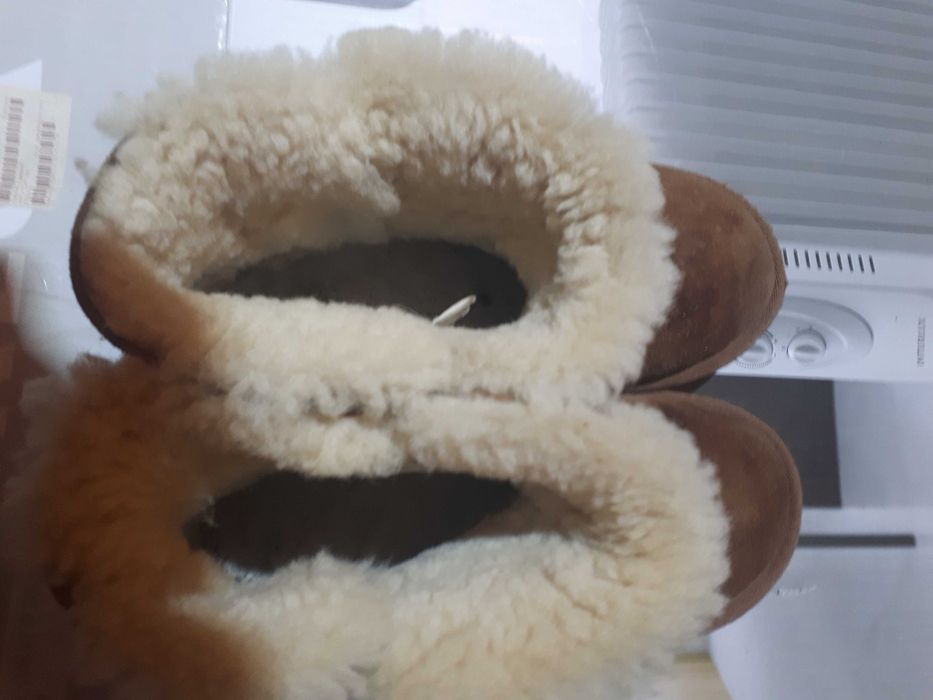 Угги ugg Australia w7 стелька 23 см 36 37 размер кожа мех ботинки