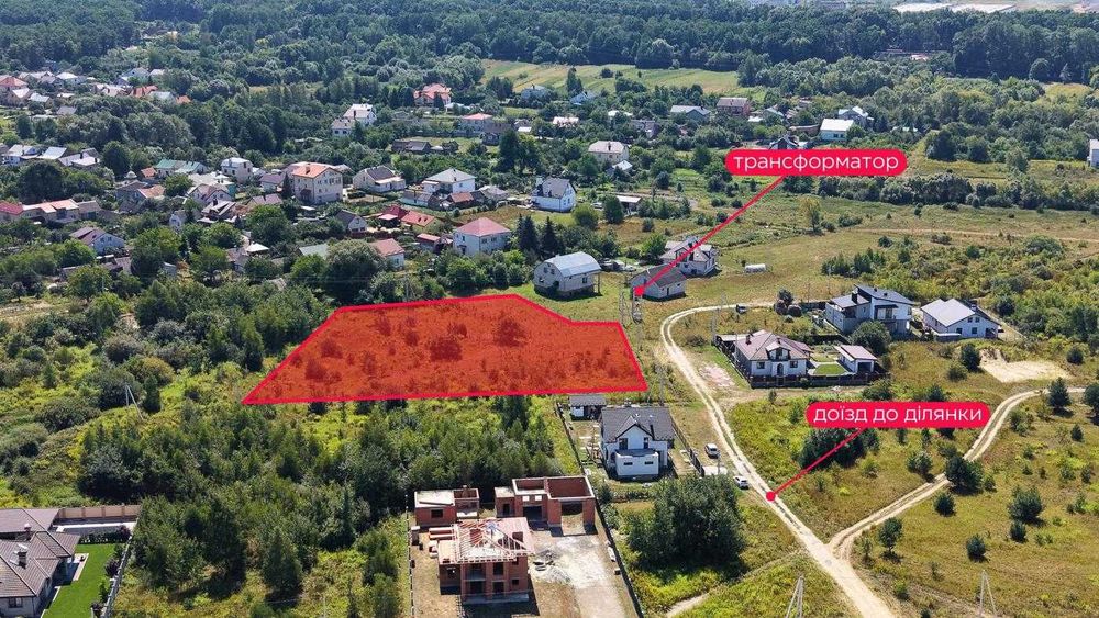 49 соток під котеджі, Львів | Білогорща | Можливий поділ ділянки