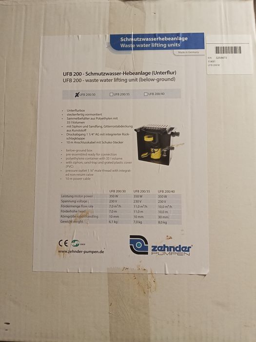 Pompa UFB 200 Zehnder