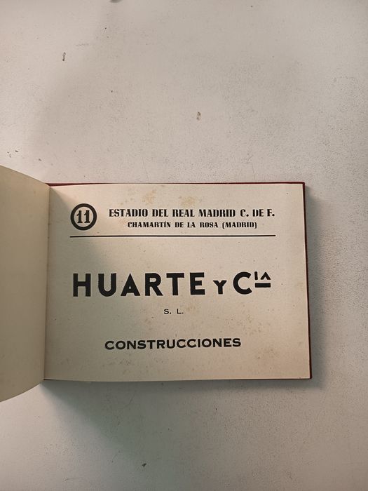 Huarte y cia s.l. Construção do estádio do Real Madrid Santiago Bernabéu