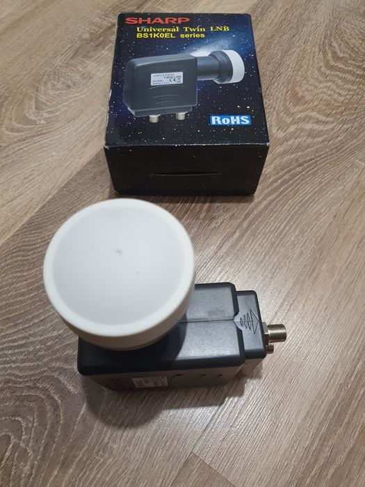 Konwerter satelitarny podwójny / twin LNB Sharp NOWY