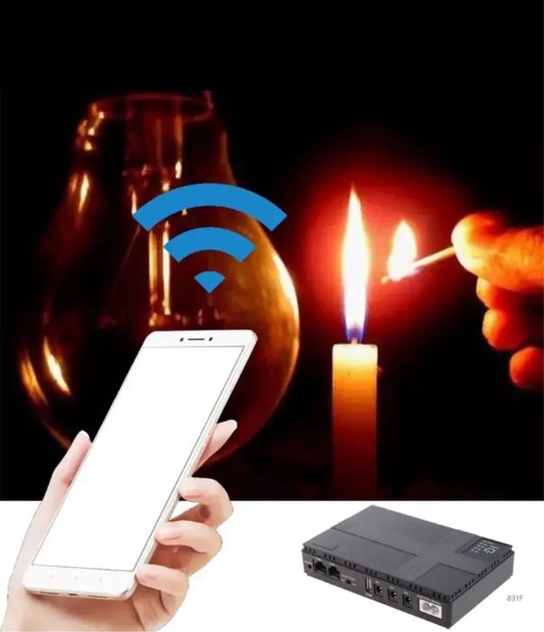 Бесперебойник для роутера WI-Fi 12V/9V/5v ИБП UPS