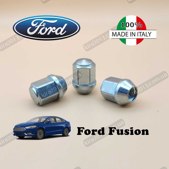 Гайки Форд без накладок Ford Fusion Mondeo C-Max Fiesta ключ19 цельные