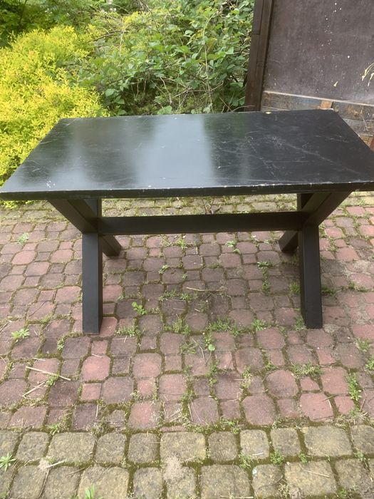 Stół metalowe nogi fornir