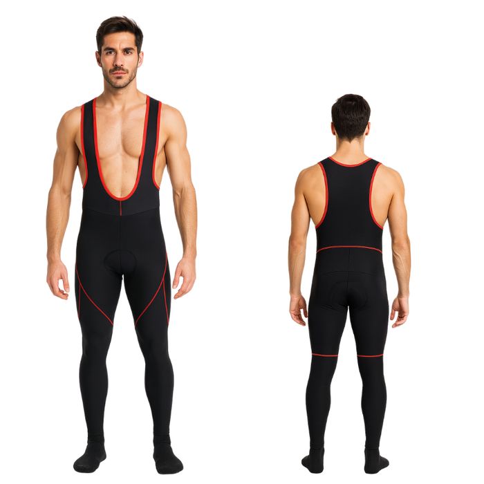 Spodnie rowerowe kolarskie męskie z szelkami oddychające S