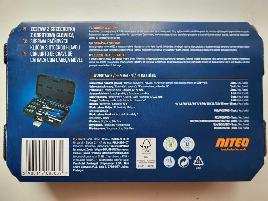 Zestaw z grzechotką z obrotową głowicą