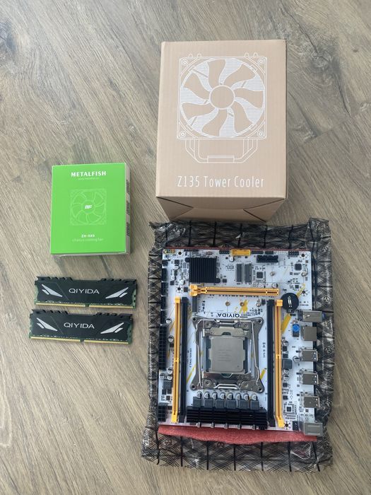 Комплект Qiyida X99 k9s + Xeon E5-2680v4 + 32GB DDR4 + Баштовий кулер
