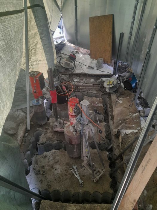 Wiercenie otworów cięcie w betonie żelbetonie  technika diamentowa