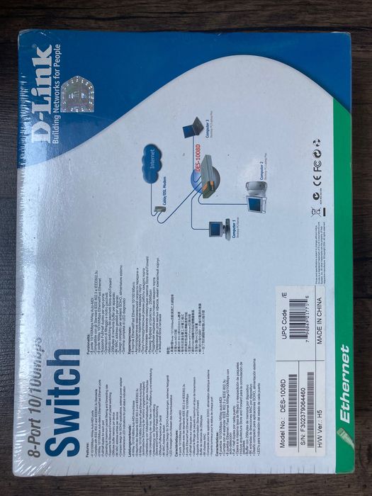 Новий Комутатор D-link DES-1008D