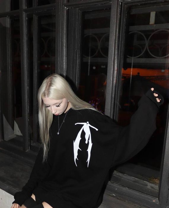 черное дрейн худи