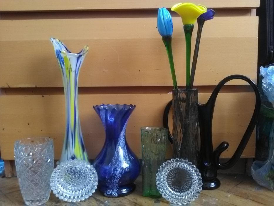 Szklane kwiaty.MURANO. Szkło artystyczne.MURANO