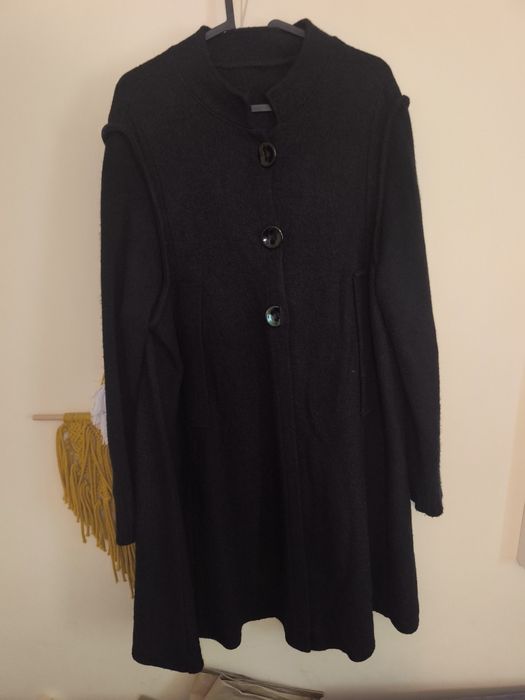 Płaszczyk kardigan czarny 46 xxl