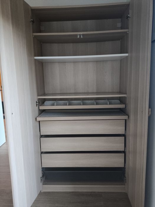 Szafa Pax dąb bejcowany na biało IKEA  35 x 100 x 200 niemowlęca