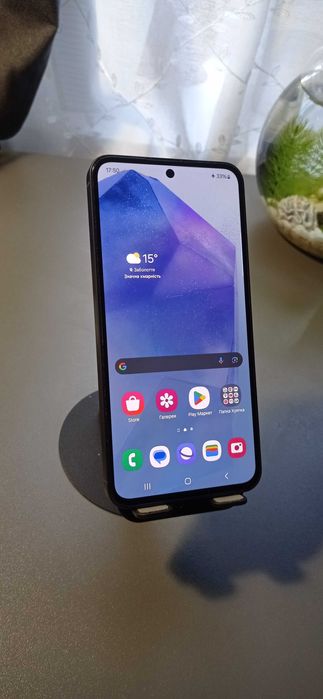 Samsung Galaxy A55 5G 8/256GB, синій, ідеал б/у блок живлення+скло