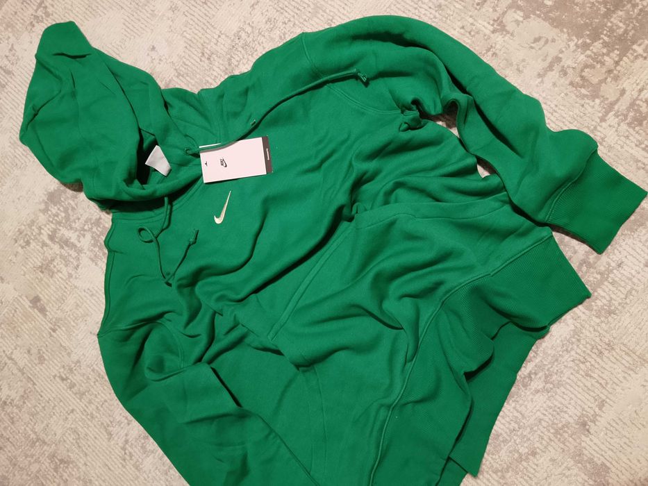 Nowa Zielona Bluza Nike Hoodie Oversize Logo Swoosh Rozmiar S