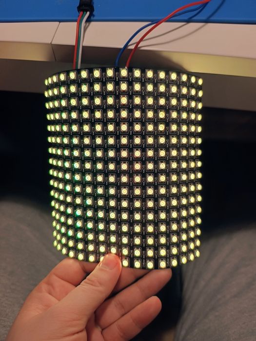 Led matryca 256 ryb neopixel gyverlamp + zasilacz + esp8266 Arduino