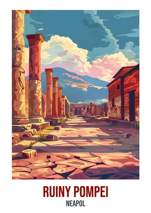 Plakat 29,7x42cm Ruiny Pompei