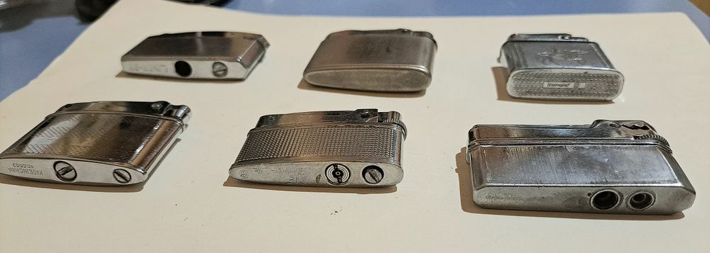 Ціна за 6 шт. Вінтажні бензинові та газові колекційні запальнички.
