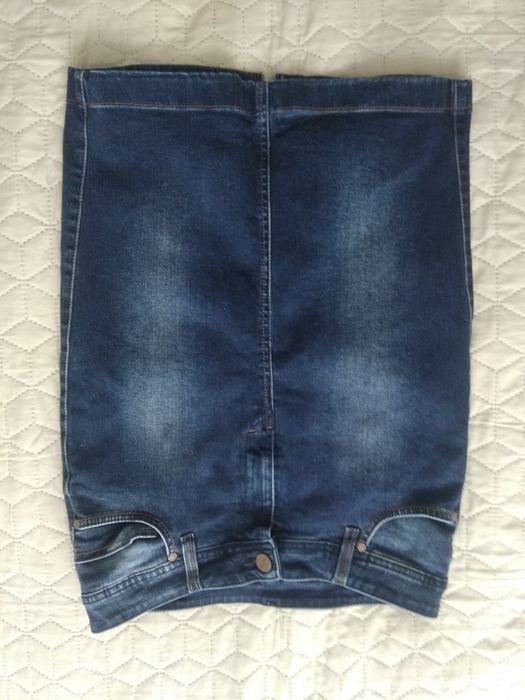 Spódnica jeansowa Joy jeans r. M granatowa + czarny pasek