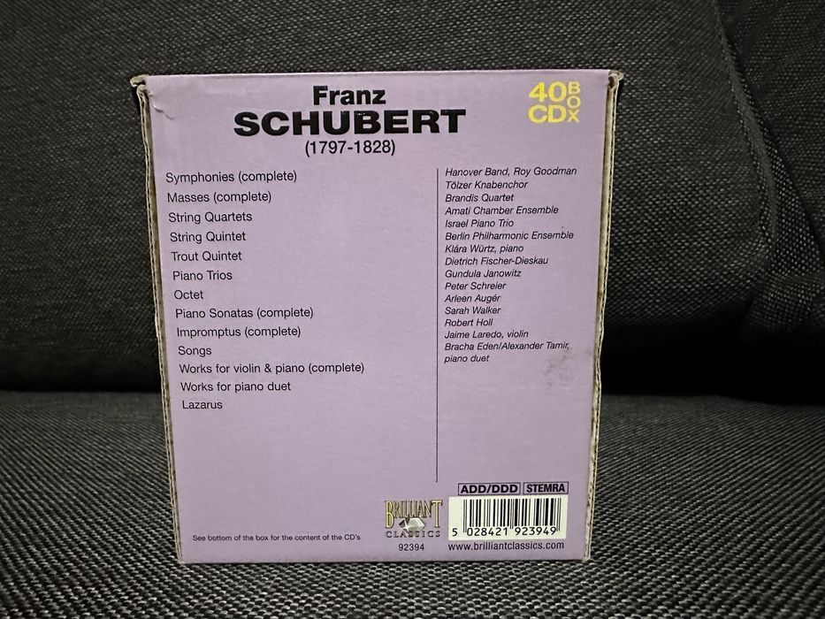 Schubert - The Masterworks - box 40 cd (Brilliant Classics