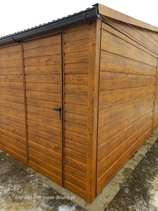 Garaże blaszane drewnopodobne 6x6 pod dowolny wymiar, PRODUCENT